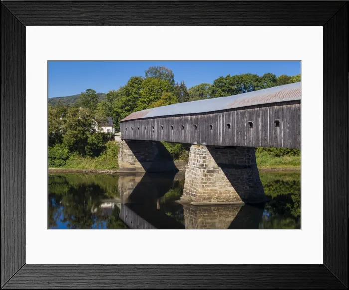 Framed Print : USA, New England, New Hampshire, Cornish, Cornish, NH-Windsor, VT Covered Bridge Framed Print : USA, New England, New Hampshire, Cornish, Cornish, NH-Windsor, VT Covered Bridge