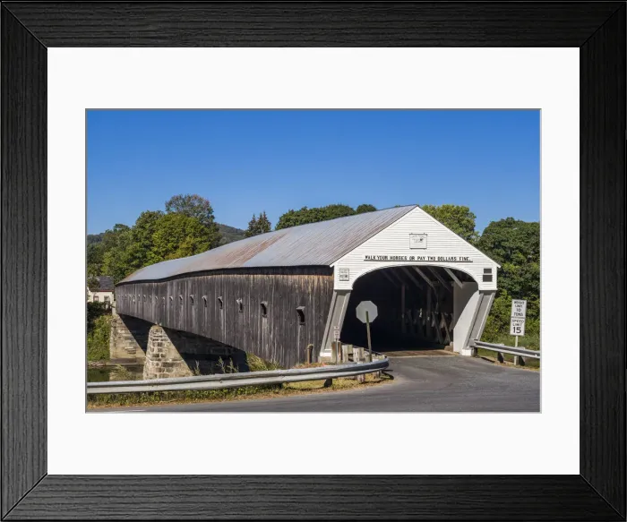 Framed Print : USA, New England, New Hampshire, Cornish, Cornish, NH-Windsor, VT Covered Bridge Framed Print : USA, New England, New Hampshire, Cornish, Cornish, NH-Windsor, VT Covered Bridge