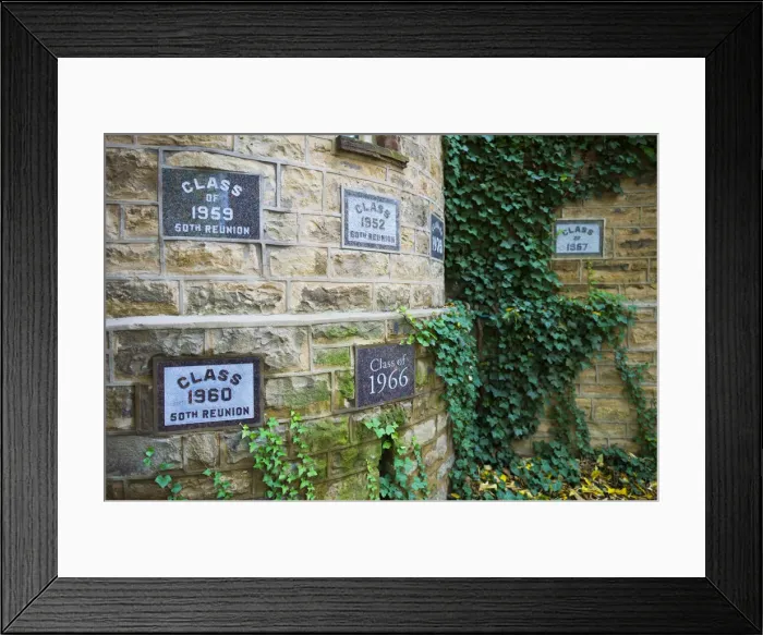 Framed Print : USA, New Jersey, Princeton, Princeton University, graduating class memorials, Nassau Hall