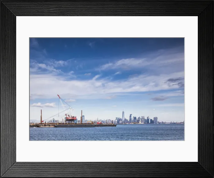 Framed Print : USA, New Jersey, Bayonne, lower Manhattan and Statue of Liberty Framed Print : USA, New Jersey, Bayonne, lower Manhattan and Statue of Liberty