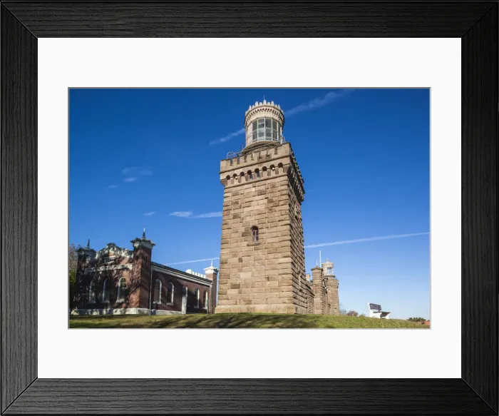 Framed Print : USA, New Jersey, Highlands, Twin Lights State Historic Site, first lighthouse in USA Framed Print : USA, New Jersey, Highlands, Twin Lights State Historic Site, first lighthouse in USA