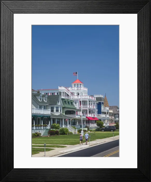 Framed Print : USA, New Jersey, Cape May, Victorian houses along Beach Avenue Framed Print : USA, New Jersey, Cape May, Victorian houses along Beach Avenue