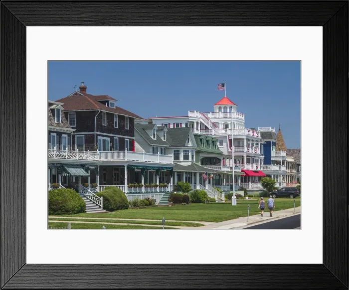 Framed Print : USA, New Jersey, Cape May, Victorian houses along Beach Avenue Framed Print : USA, New Jersey, Cape May, Victorian houses along Beach Avenue