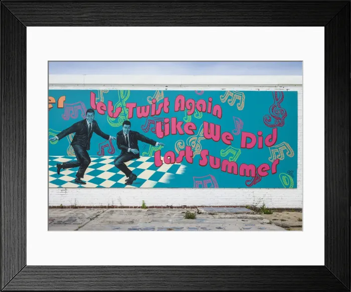 Framed Print : USA, New Jersey, The Jersey Shore, Wildwoods, 1950s-1960s rock and roll history, mural Framed Print : USA, New Jersey, The Jersey Shore, Wildwoods, 1950s-1960s rock and roll history, mural