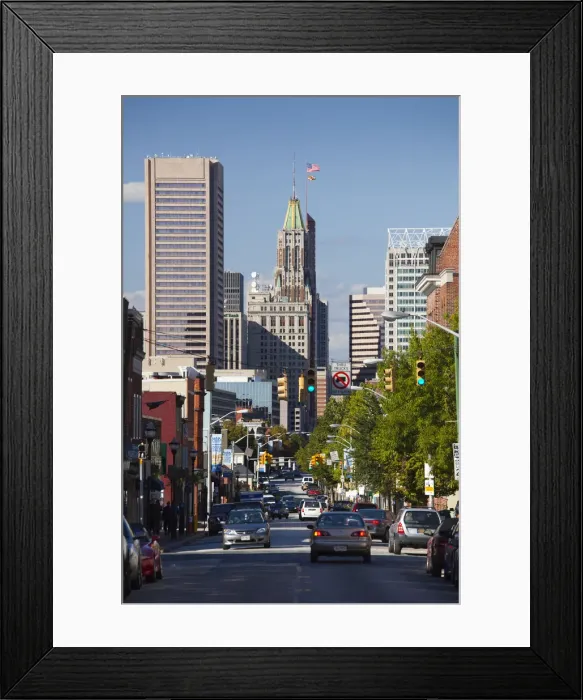 Framed Print : USA, Maryland, Baltimore, city view from Light Street Framed Print : USA, Maryland, Baltimore, city view from Light Street