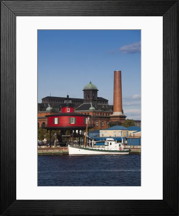 Framed Print : USA, Maryland, Baltimore, Inner Harbor, Pier 5, Seven Foot Knoll Screw-pile Lighthouse Framed Print : USA, Maryland, Baltimore, Inner Harbor, Pier 5, Seven Foot Knoll Screw-pile Lighthouse