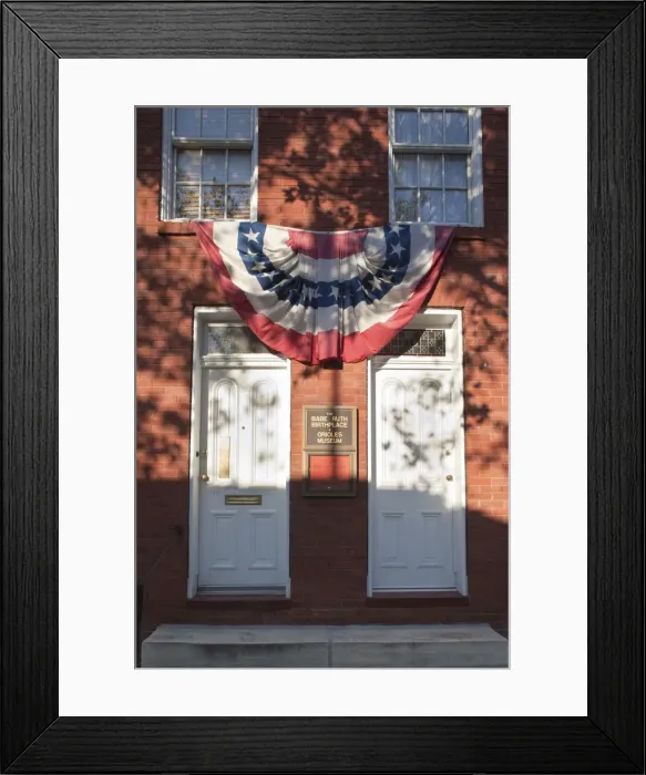 Framed Print : USA, Maryland, Baltimore, Babe Ruth Birthplace Museum, former home of legendary baseball Framed Print : USA, Maryland, Baltimore, Babe Ruth Birthplace Museum, former home of legendary baseball
