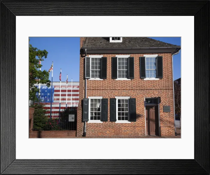 Framed Print : USA, Maryland, Baltimore, Flag House and Star Spangled Banner Museum to the US flag Framed Print : USA, Maryland, Baltimore, Flag House and Star Spangled Banner Museum to the US flag