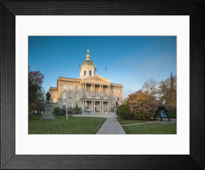 Framed Print : USA, New England, New Hampshire, Concord, New Hampshire State House, dawn Framed Print : USA, New England, New Hampshire, Concord, New Hampshire State House, dawn
