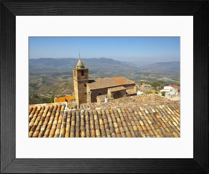 Framed Print : Church Spire and roof tops, Segura de la Sierra, Jaen Province, Andalusia, Spain Framed Print : Church Spire and roof tops, Segura de la Sierra, Jaen Province, Andalusia, Spain