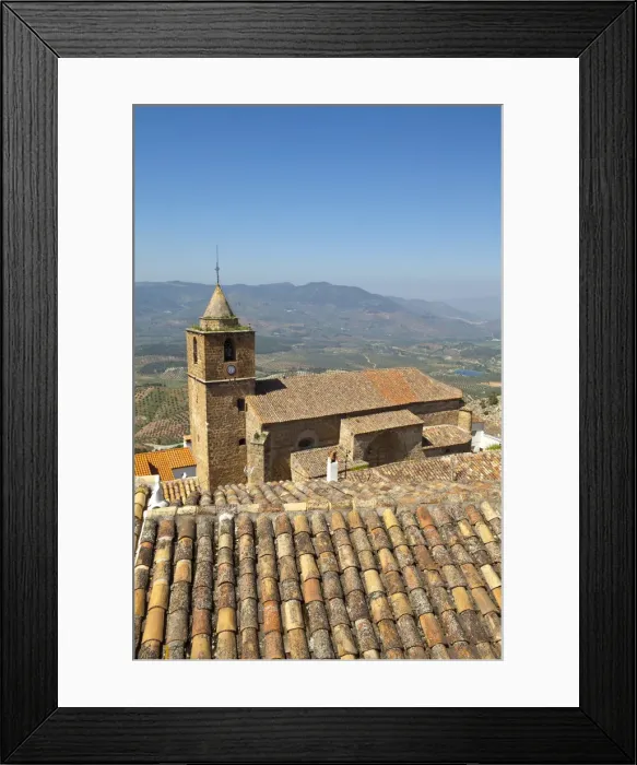 Framed Print : Church Spire and roof tops, Segura de la Sierra, Jaen Province, Andalusia, Spain Framed Print : Church Spire and roof tops, Segura de la Sierra, Jaen Province, Andalusia, Spain