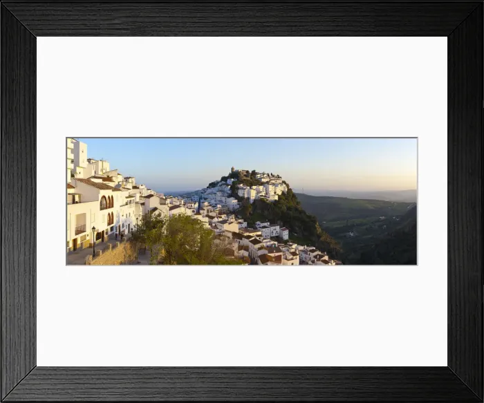 Framed Print : Casares at sunset, Casares, Malaga Province, Andalusia, Spain Framed Print : Casares at sunset, Casares, Malaga Province, Andalusia, Spain