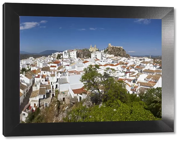 Elevated view over Olvera, Cadiz Province, Andalusia, Spain