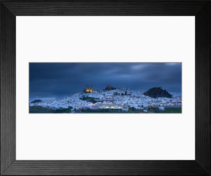 Framed Print : Olvera illuminated at dusk, Olvera, Cadiz Province, Andalusia, Spain Framed Print : Olvera illuminated at dusk, Olvera, Cadiz Province, Andalusia, Spain