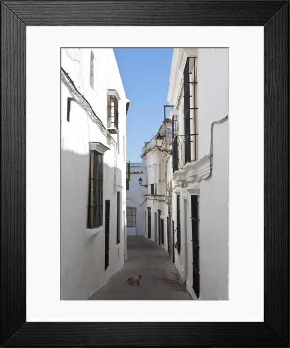 Framed Print : Typical narrow streets & whitewashed houses, Arcos De la Fontera, Cadiz Province Framed Print : Typical narrow streets & whitewashed houses, Arcos De la Fontera, Cadiz Province