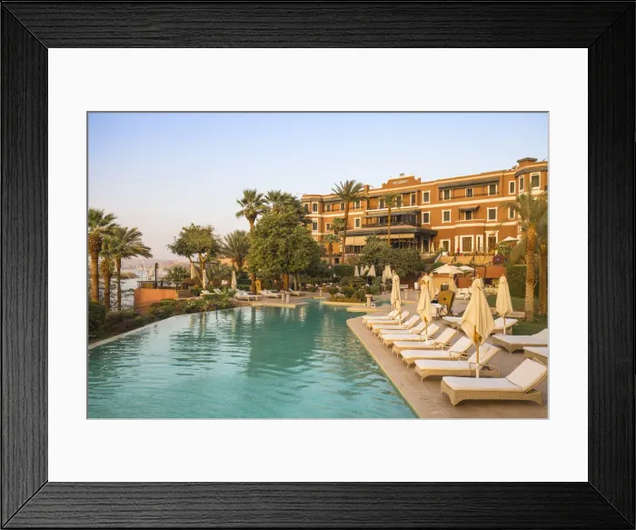Framed Print : Egypt, Upper Egypt, Aswan, Swimming pool at the Sofitel Legend Old Cataract hotel Framed Print : Egypt, Upper Egypt, Aswan, Swimming pool at the Sofitel Legend Old Cataract hotel