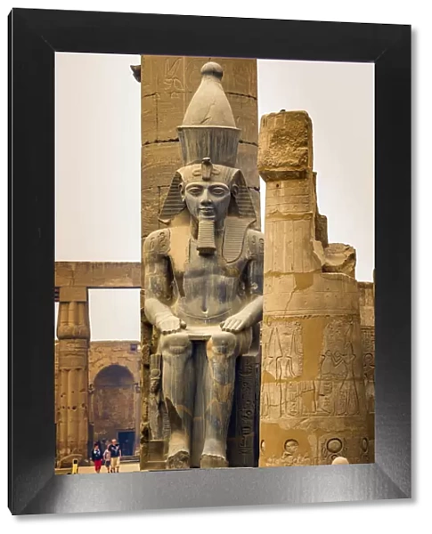 Egypt, Luxor, Luxor Temple, The First Court, Statues of Ramesses II