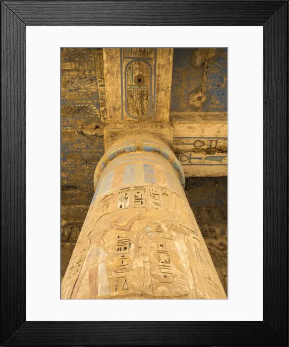 Framed Print : Egypt, Luxor, West Bank, The temple of Ramesses 111 at Medinet Habu, Columns in Framed Print : Egypt, Luxor, West Bank, The temple of Ramesses 111 at Medinet Habu, Columns in