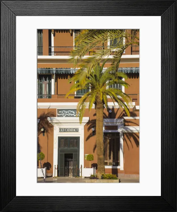 Framed Print : Egypt, Upper Egypt, Aswan, Sofitel Legend Old Cataract hotel situated on the banks