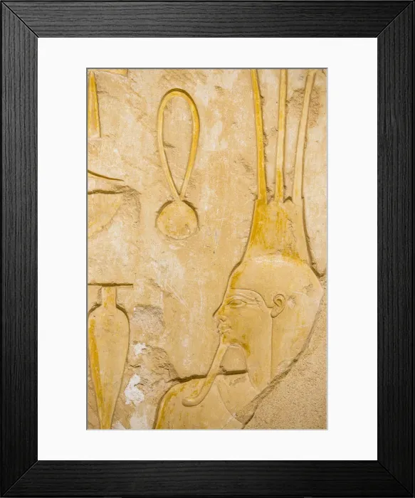Framed Print : Egypt, Luxor, West Bank, Deir Al Bahri, Reliefs in the Lower chapel of Anubis Framed Print : Egypt, Luxor, West Bank, Deir Al Bahri, Reliefs in the Lower chapel of Anubis