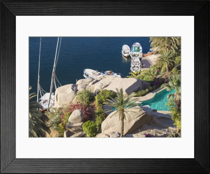Framed Print : Egypt, Upper Egypt, Aswan, Swimming pool at the Sofitel Legend Old Cataract hotel Framed Print : Egypt, Upper Egypt, Aswan, Swimming pool at the Sofitel Legend Old Cataract hotel