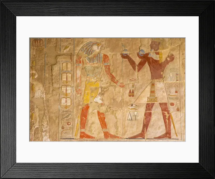 Framed Print : Egypt, Luxor, West Bank, Deir Al Bahri, Reliefs in the Lower chapel of Anubis Framed Print : Egypt, Luxor, West Bank, Deir Al Bahri, Reliefs in the Lower chapel of Anubis