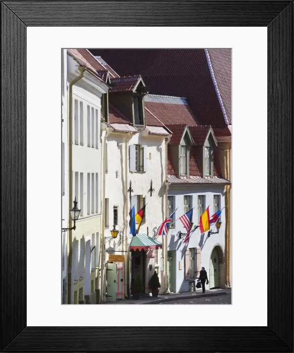 Framed Print : Estonia, Tallinn, Old Town, Puhavaimu Street buildings Framed Print : Estonia, Tallinn, Old Town, Puhavaimu Street buildings
