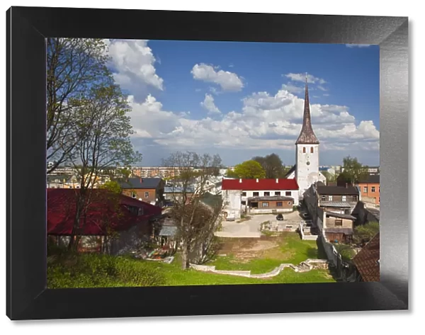 Estonia, Northeastern Estonia, Rakvere, town view with town church