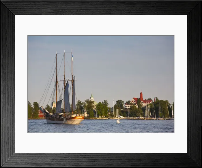 Framed Print : Finland, Helsinki, Helsinki Harbor, sailing ship Framed Print : Finland, Helsinki, Helsinki Harbor, sailing ship