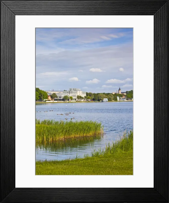 Framed Print : Estonia, Western Estonia, Haapsalu, town view from Vaikeviik Lake Framed Print : Estonia, Western Estonia, Haapsalu, town view from Vaikeviik Lake
