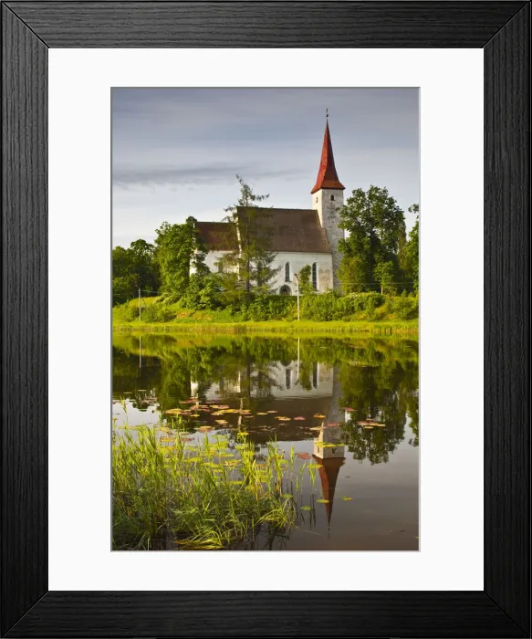 Framed Print : Estonia, Southwestern Estonia, Suure-Jaani, town church, 15th century Framed Print : Estonia, Southwestern Estonia, Suure-Jaani, town church, 15th century