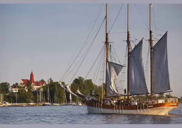 Finland, Helsinki, Helsinki Harbor, sailing ship