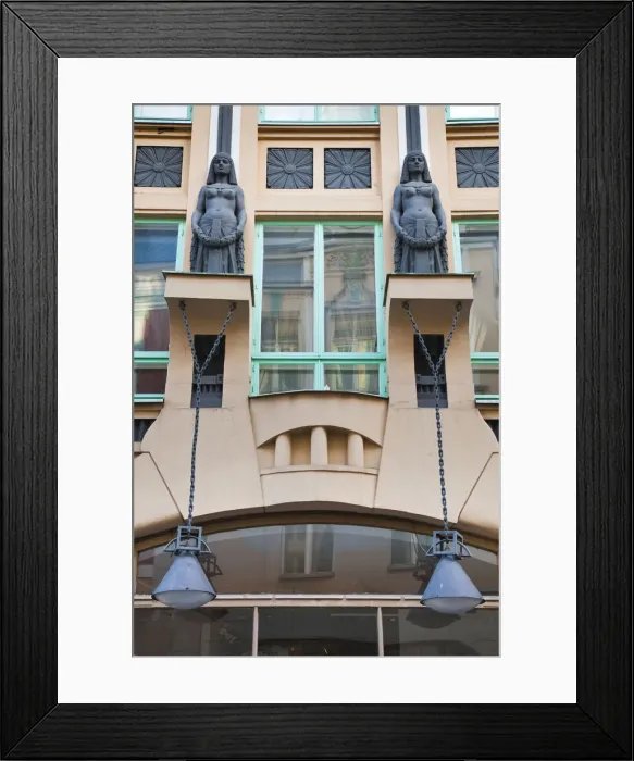 Framed Print : Estonia, Tallinn, Art Nouveau-Jugendstil building detail Framed Print : Estonia, Tallinn, Art Nouveau-Jugendstil building detail