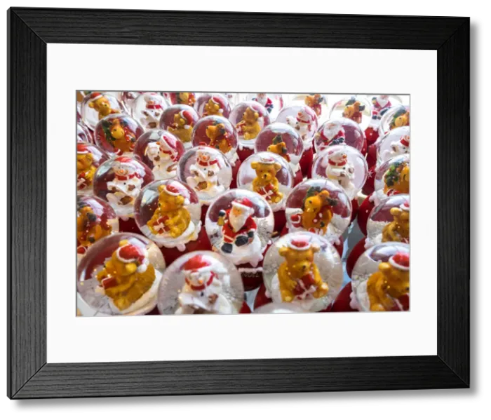 Framed Print : Christmas snow globes, Finland Framed Print : Christmas snow globes, Finland