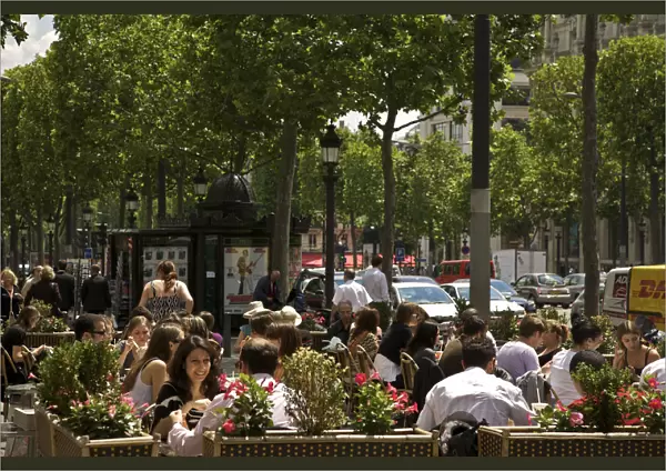 Restaurant on the Avenue des Champs Elysees, Paris, France
