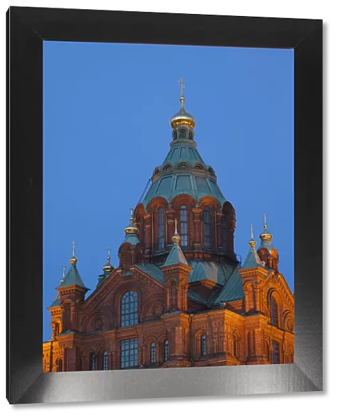 Finland, Helsinki, Uspenski Orthodox Cathedral, evening