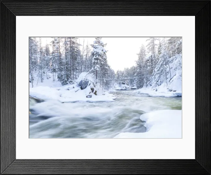 Framed Print : Myllykoski rapids, Juuma, Oulankajoki National Park, Kuusamo, Finland