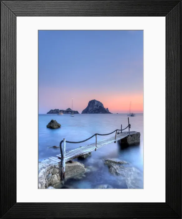 Framed Print : Spain, Balearic Islands, Ibiza, Cala D Hort Beach and Es Vedra Island Framed Print : Spain, Balearic Islands, Ibiza, Cala D Hort Beach and Es Vedra Island