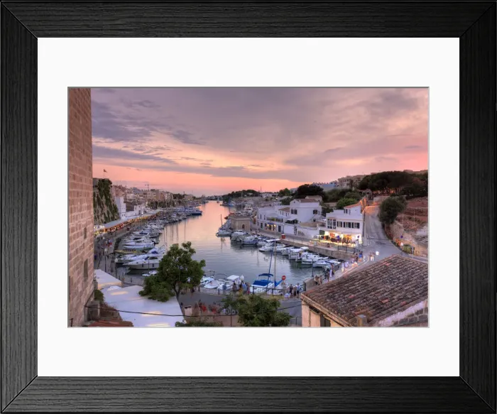 Framed Print : Spain, Balearic Islands, Menorca, Ciutadella, Historic Old Harbour and Old City centre Framed Print : Spain, Balearic Islands, Menorca, Ciutadella, Historic Old Harbour and Old City centre