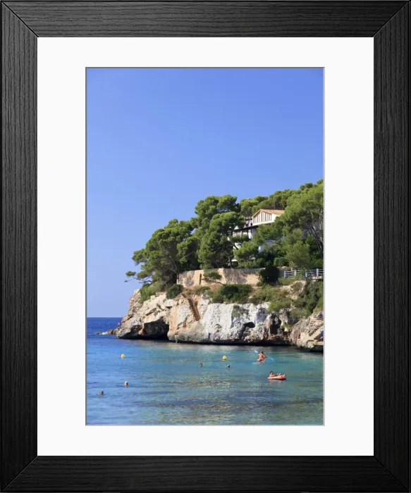 Framed Print : Spain, Balearic Islands, Mallorca, Cala Santanyi Beach Framed Print : Spain, Balearic Islands, Mallorca, Cala Santanyi Beach