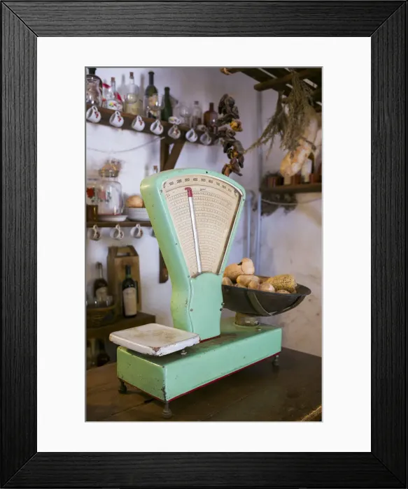 Framed Print : Spain, Canary Islands, Lanzarote, Tiagua, old weight scales Framed Print : Spain, Canary Islands, Lanzarote, Tiagua, old weight scales
