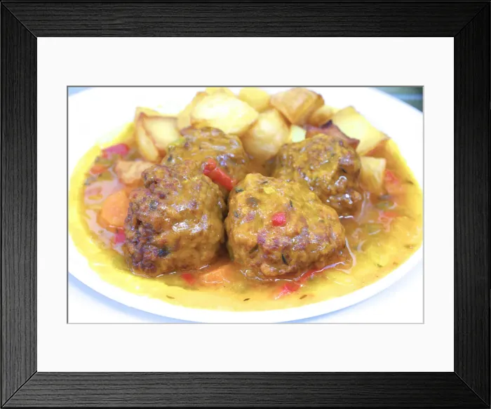 Framed Print : Spanish Meatballs a Type of Tapas, Las Palmas de Gran Canaria, Gran Canaria, Canary Framed Print : Spanish Meatballs a Type of Tapas, Las Palmas de Gran Canaria, Gran Canaria, Canary