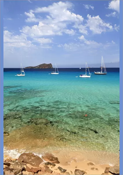 Spain, Balearic Islands, Ibiza, Cala Comte Beach