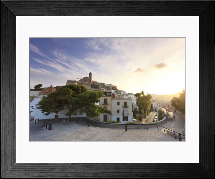 Framed Print : Spain, Balearic Islands, Ibiza, Old town (Dalt Vila) Framed Print : Spain, Balearic Islands, Ibiza, Old town (Dalt Vila)