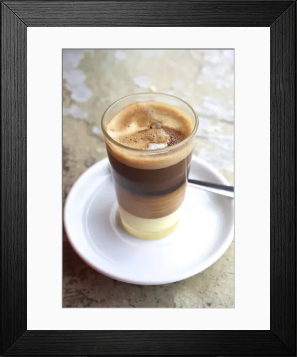 Framed Print : Cafe Cortado, Gran Canaria, Canary Islands, Spain, Atlantic Ocean, Europe Framed Print : Cafe Cortado, Gran Canaria, Canary Islands, Spain, Atlantic Ocean, Europe