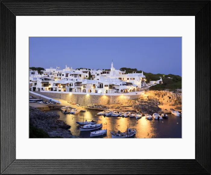 Framed Print : Spain, Balearic Islands, Menorca, Fishing Village of Binibequer Vell Framed Print : Spain, Balearic Islands, Menorca, Fishing Village of Binibequer Vell