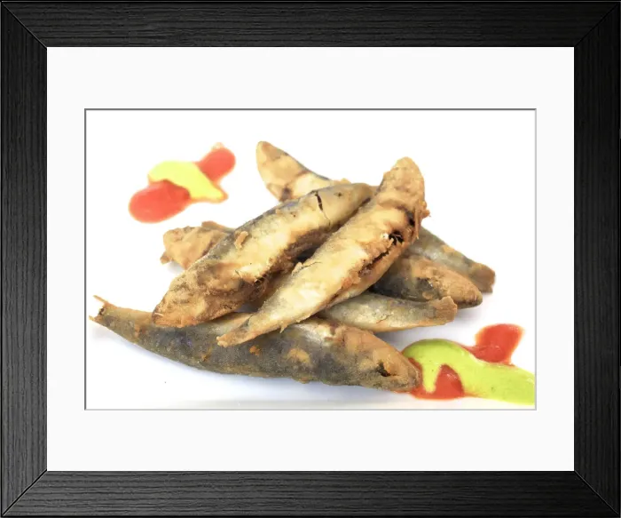 Framed Print : Fried Baby Sardines Served As Tapas, Las Palmas de Gran Canaria, Gran Canaria, Canary Framed Print : Fried Baby Sardines Served As Tapas, Las Palmas de Gran Canaria, Gran Canaria, Canary