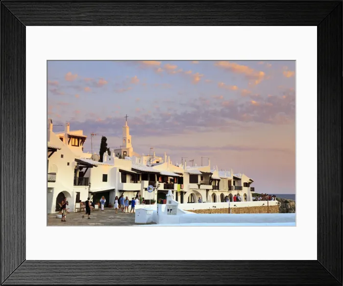 Framed Print : Spain, Balearic Islands, Menorca, Fishing Village of Binibequer Vell Framed Print : Spain, Balearic Islands, Menorca, Fishing Village of Binibequer Vell