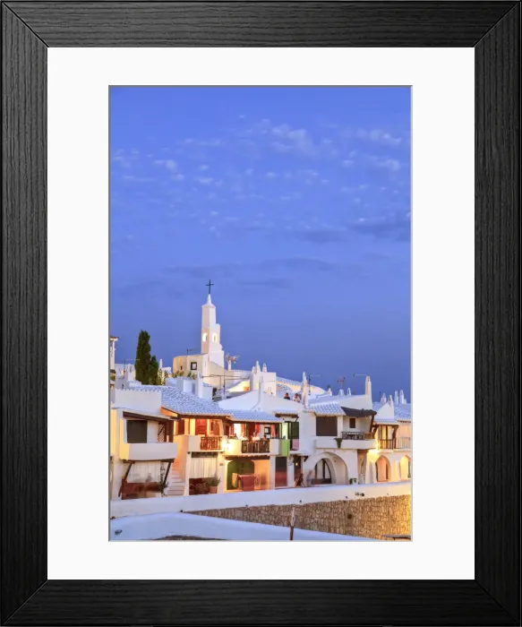 Framed Print : Spain, Balearic Islands, Menorca, Fishing Village of Binibequer Vell Framed Print : Spain, Balearic Islands, Menorca, Fishing Village of Binibequer Vell