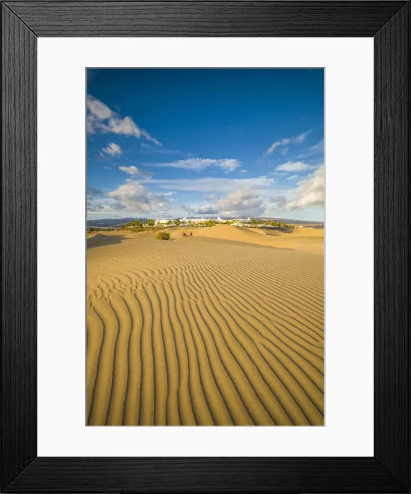 Framed Print : Spain, Canary Islands, Gran Canaria Island, Maspalomas, Maspalomas Dunes National Park